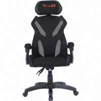 Silla Gaming THE G-LAB Ks-barium Negra con Reposapiés
