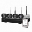 NIVIAN Kit Videovigilancia Wifi 4 Cámaras 1TB