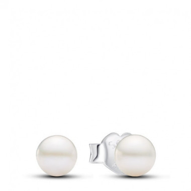 PANDORA Pendientes de Botón Perla Cultivada de Agua Dulce 293168C01