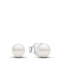 PANDORA Pendientes de Botón Perla Cultivada de Agua Dulce 293168C01
