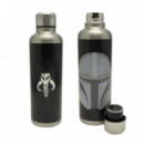 Botella Acero Inoxidable STAR WARS Mandalorian Negra 450ML