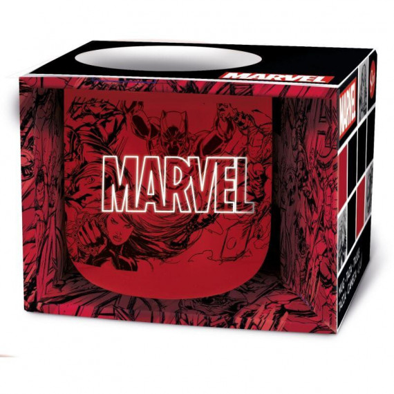 Taza Desayuno Marvel Ilustración Comic Rojo 400 Ml