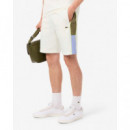 Pantalón Corto Color Block de Felpa de LACOSTE