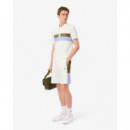 Pantalón Corto Color Block de Felpa de LACOSTE