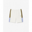 Pantalón Corto Color Block de Felpa de LACOSTE
