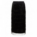 KARL LAGERFELD - Sequins Fringe Skirt - 999 - A4W12021/999