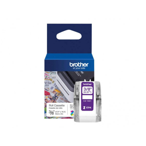 BROTHER CZ-1001 Cinta de Papel Adhesiva Continua a Color, 9MM X 5M