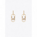 Pendientes Logo Ovalado Joya Dorado  LOLA CASADEMUNT