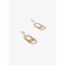 Pendientes Logo Ovalado Joya Dorado  LOLA CASADEMUNT