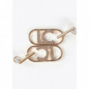 Pendientes Logo Ovalado Joya Dorado  LOLA CASADEMUNT