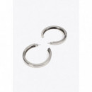 Pendientes Aro Grande Plateado  LOLA CASADEMUNT