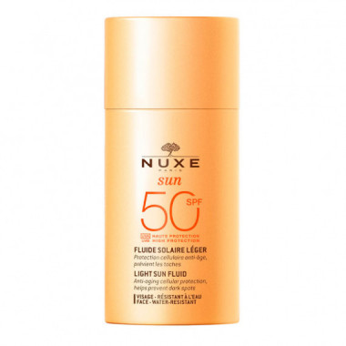 Fluido Solar Ligerio Alta Protección SPF50 Rostro, NUXE Sun