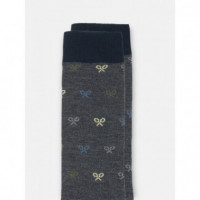 Calcetines SILBON Raquetas Colores Gris