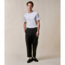 Camisetas Hombre Camiseta MERZ B SCHWANEN Clásica de Peso Medio con Tejido de Punto Circular 215 Blanca