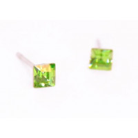 Pendiente Rojo Cuadrado Verde  FARMA BIJOUX