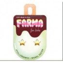 Pendiente Verde Estrella Dorada  FARMA BIJOUX