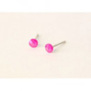 Pendiente Rojo Electric Pink  FARMA BIJOUX