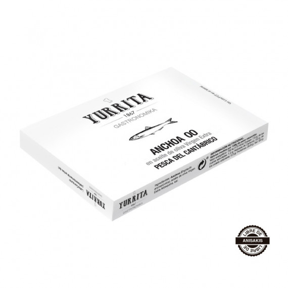 Anchoa del Cantábrico en «mariposa» en Aceite de Oliva Virgen Extra Arbequina 100GR  YURRITA