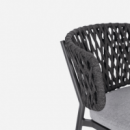 Silla de Jardín Luzia- Apilable- Color Antracita- Terrazza®- Exterior  TERRAZZA COLLECTION