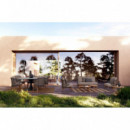 Mesa de Jardín Redonda ópera- 120 Cm ø- Color Antracita- Terrazza®- Exterior  TERRAZZA COLLECTION