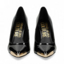 Salon Punta Metal Charol Negro  VERSACE JEANS