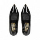 Salon Punta Metal Charol Negro  VERSACE JEANS