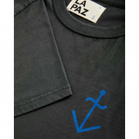 Camisetas Hombre Camiseta LA PAZ Dantas Black Sand Yves Blue