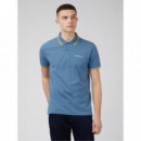 Polos Polo Signature BEN SHERMAN Blue Shadow