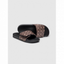 Slide Gianni Kavanagh marron estampada