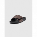 Slide Gianni Kavanagh marron estampada