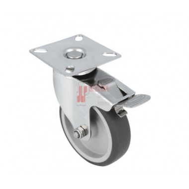 Rueda 2560-100x27 C/freno Goma Ne-inox