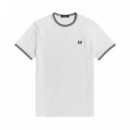Camiseta con Ribete con Dos Franjas  FRED PERRY
