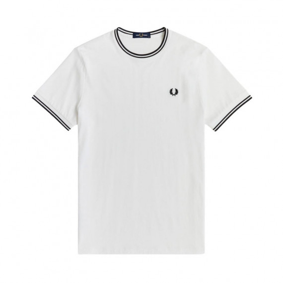 Camiseta con Ribete con Dos Franjas  FRED PERRY