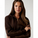 Sudadera de Neopreno con Capucha y Cremallera de GUESS