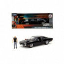 Réplica Dodge con Figura Toreto a Todo Gas Fast And Furious 1:24  JADA
