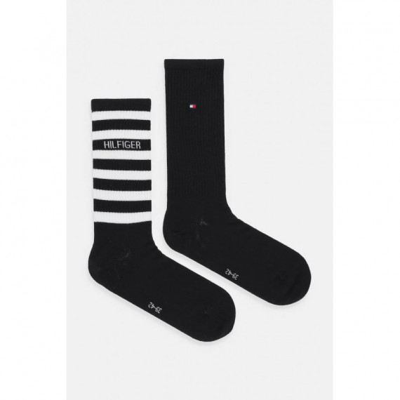 Th Men Sport Sock 2P Breton Strip Navy  TOMMY HILFIGER