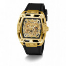 Reloj Phoenix Aut C/silicona Negra  GUESS