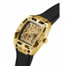 Reloj Phoenix Aut C/silicona Negra  GUESS