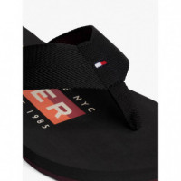 Corporate Hilfiger Beach Sandal Black  TOMMY HILFIGER