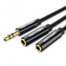 VENTION Cable Divisor Audio Jack 3.5MM Macho a 2X Hembra 30CM Negro