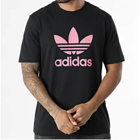 Trefoil T-shirt Black/lucpnk ADIDAS