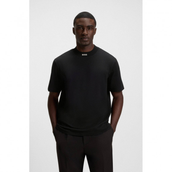Tee Collar Zone 10262779 01 Black  BOSS