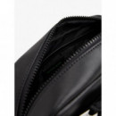 Tjm Linear Leather Washbag Black  TOMMY HILFIGER