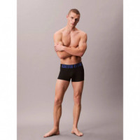 Low Rise Trunk 3PK Black Bodies W/ White  CALVIN KLEIN