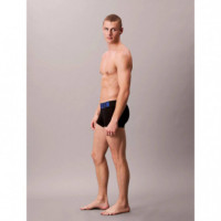 Low Rise Trunk 3PK Black Bodies W/ White  CALVIN KLEIN