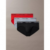 Hip Brief 3PK Black/ Sleet / Adrenaline  CALVIN KLEIN