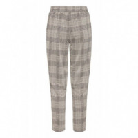 Pantalones ICHI Manse Natural Black Check