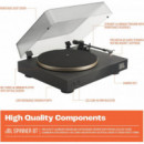 Tocadiscos JBL Spinner Bt, BLUETOOTH con Aptx-hd, Negro y Dorado