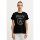 DKNY Medallion  Tee Black/black/sivler