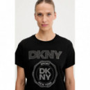 DKNY Medallion  Tee Black/black/sivler